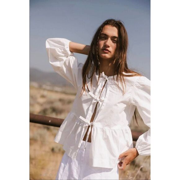 Bohme White Peasant Blouse - Picture 1 of 9
